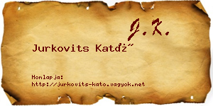 Jurkovits Kató névjegykártya